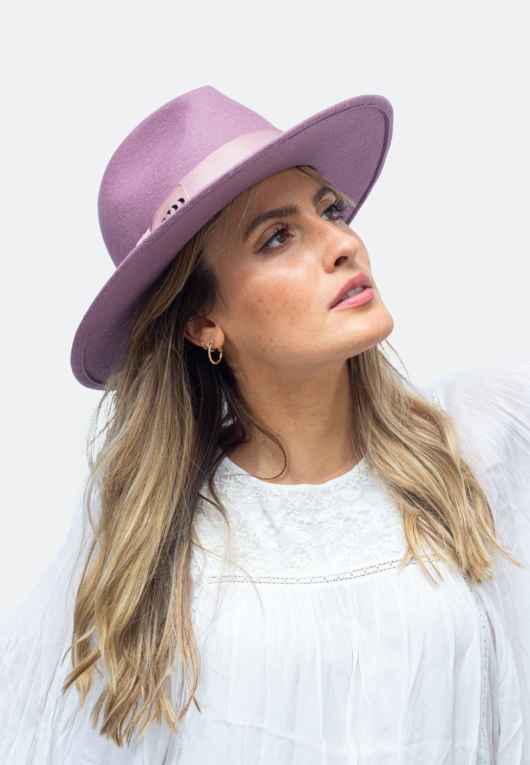 NTHIRTYTHREE - N33 - Handcrafted Wide Brim Fedora Felt Hat - Rancher Rosé